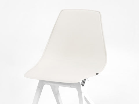 White New Zealand Wool topper on a white noho move chair